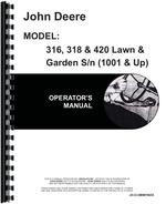 Operators Manual for John Deere 318 Lawn & Garden Tractor