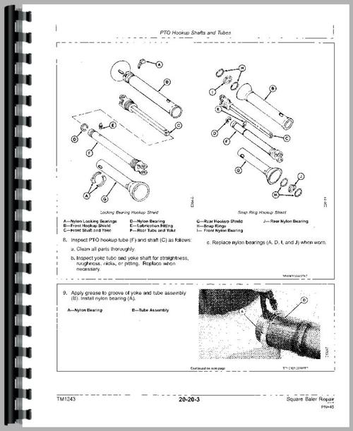 Service Manual for John Deere 327 Square Baler Sample Page From Manual