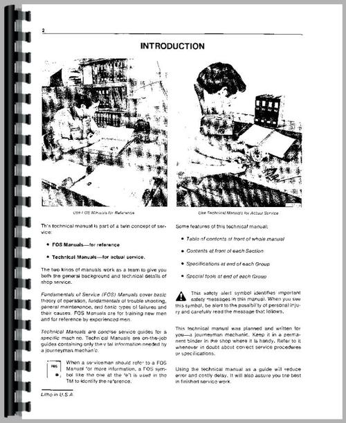 Service Manual for John Deere 4000 Tractor Sample Page From Manual