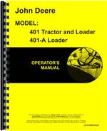 Operators Manual for John Deere 401 Industrial Tractor