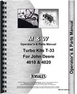 Operators & Parts Manual for John Deere 4020 Tractor Turbo Kit