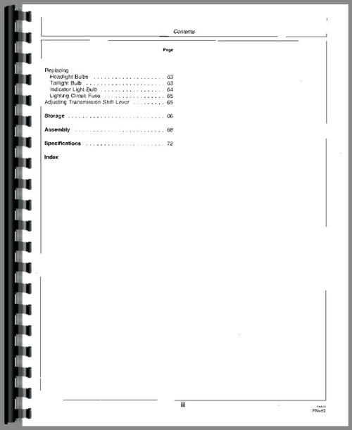 Operators Manual for John Deere 420 Lawn & Garden Tractor Sample Page From Manual