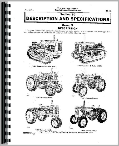 Service Manual for John Deere 420 Crawler Sample Page From Manual