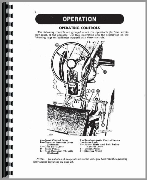 Operators Manual for John Deere 420U Tractor Sample Page From Manual