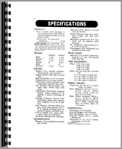 Operators Manual for John Deere 420U Tractor Sample Page From Manual