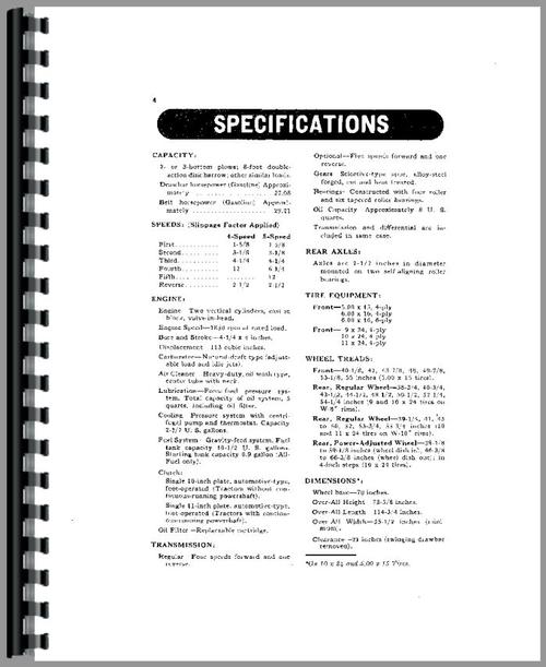 Operators Manual for John Deere 430S Industrial Tractor Sample Page From Manual