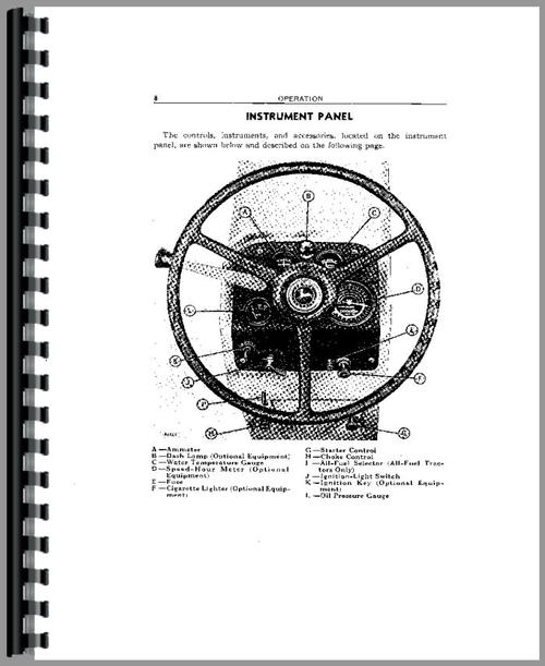 Operators Manual for John Deere 430S Industrial Tractor Sample Page From Manual