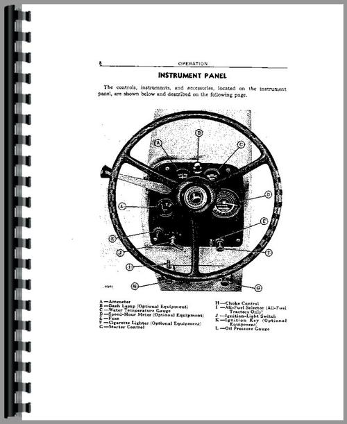 Operators Manual for John Deere 430U Industrial Tractor Sample Page From Manual