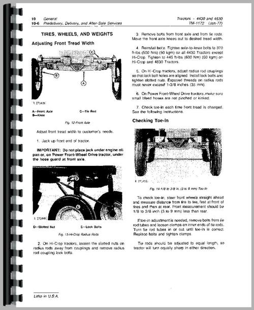 Service Manual for John Deere 4430 Tractor Sample Page From Manual