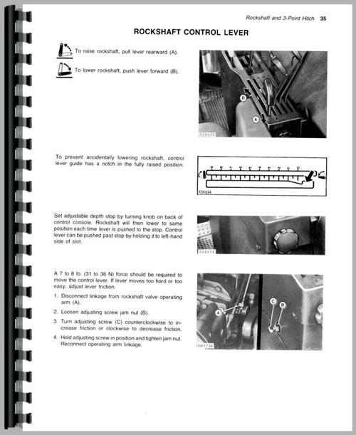 Operators Manual for John Deere 4840 Tractor Sample Page From Manual