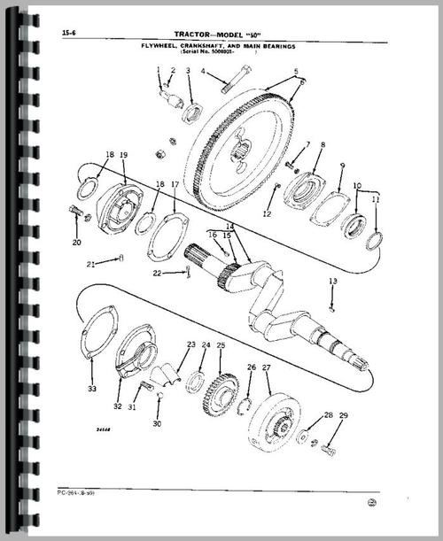 Parts Manual for John Deere 50 Tractor Sample Page From Manual