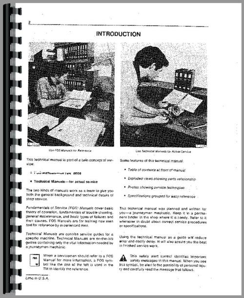 Service Manual for John Deere 5020 Tractor Sample Page From Manual