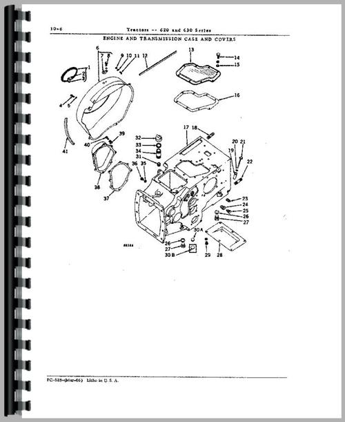 Parts Manual for John Deere 630 Tractor Sample Page From Manual