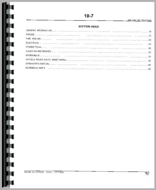 Parts Manual for John Deere 650 Tractor Sample Page From Manual
