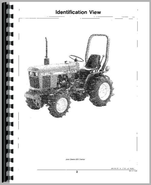 Operators Manual for John Deere 650 Tractor Sample Page From Manual