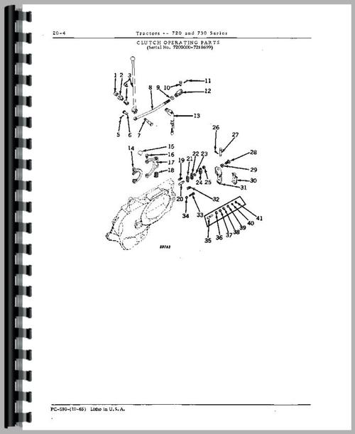 Parts Manual for John Deere 720 Tractor Sample Page From Manual