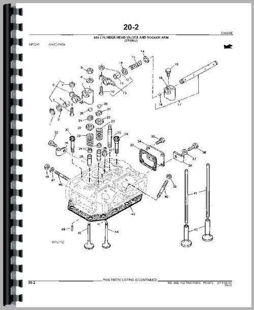 Parts Manual for John Deere 750 Tractor Sample Page From Manual