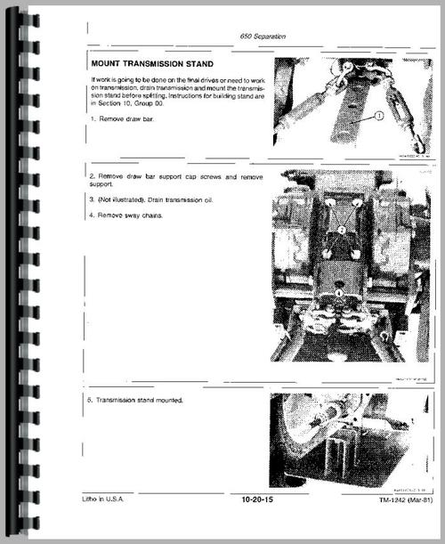 Service Manual for John Deere 750 Tractor Sample Page From Manual