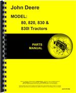 Parts Manual for John Deere 80 Tractor