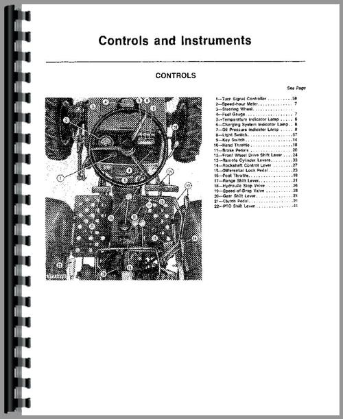 Operators Manual for John Deere 850 Tractor Sample Page From Manual