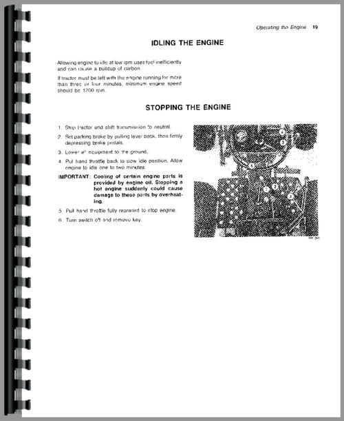 Operators Manual for John Deere 850 Tractor Sample Page From Manual