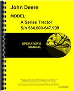 Operators Manual for John Deere A Tractor