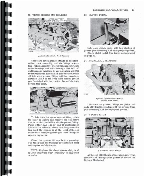 Operators Manual for John Deere 1010 Crawler Sample Page From Manual
