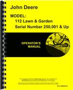 Operators Manual for John Deere 112 Lawn & Garden Tractor
