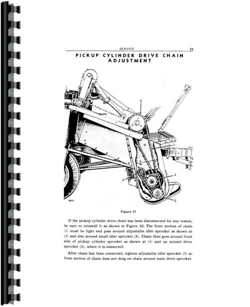Operators Manual for John Deere 114W Baler Sample Page From Manual