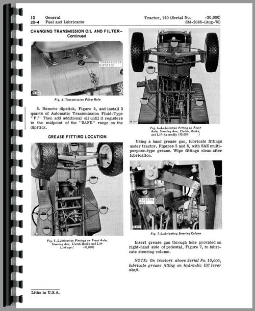 Service Manual for John Deere 140 Lawn & Garden Tractor Sample Page From Manual