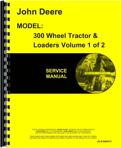 Service Manual for John Deere 300 Wheel Loader Sample Page From Manual