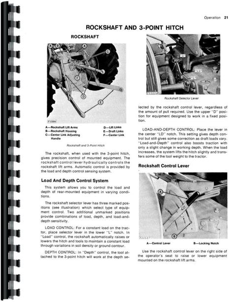 Operators Manual for John Deere 301 Industrial Tractor Sample Page From Manual