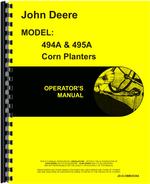 Operators Manual for John Deere 495A Corn Planter