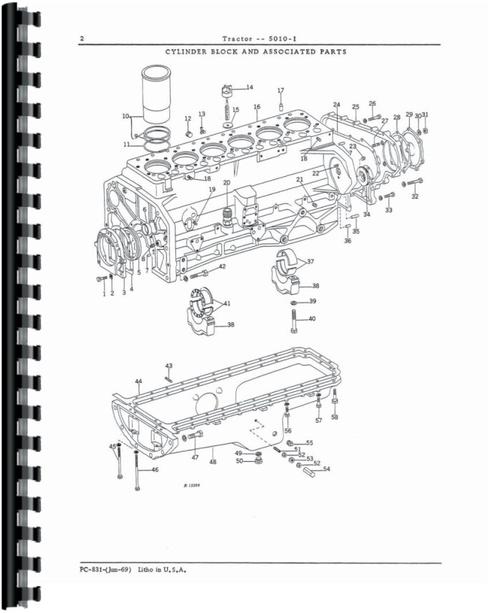 Parts Manual for John Deere 5010 Industrial Tractor Sample Page From Manual