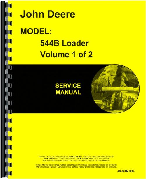 Service Manual for John Deere 544B Wheel Loader Sample Page From Manual