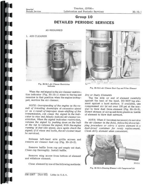 Service Manual for John Deere 700 Industrial Tractor Sample Page From Manual