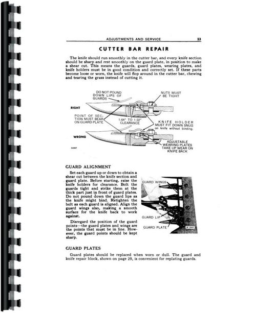 Operators Manual for John Deere 9 Mower Sample Page From Manual
