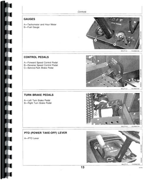Operators Manual for John Deere 955 Tractor Sample Page From Manual