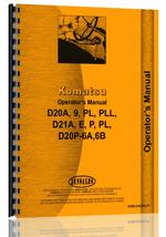 Operators Manual for Komatsu D20PLL Crawler
