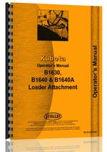 Operators Manual for Kubota B1630 Loader Attachment for B5200E Tractor