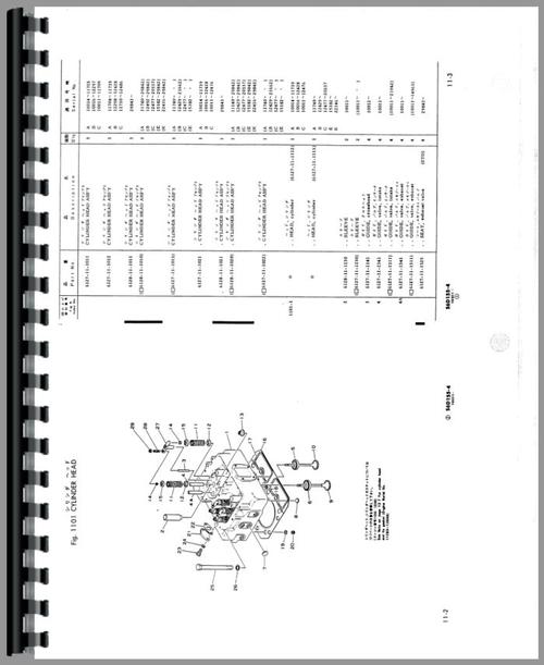 Parts Manual for Komatsu D150A-1 Crawler Sample Page From Manual