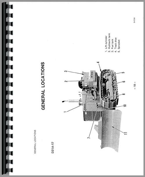 Operators Manual for Komatsu D31P-17A Crawler Sample Page From Manual