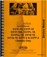 Service Manual for Komatsu D31S-18 Crawler