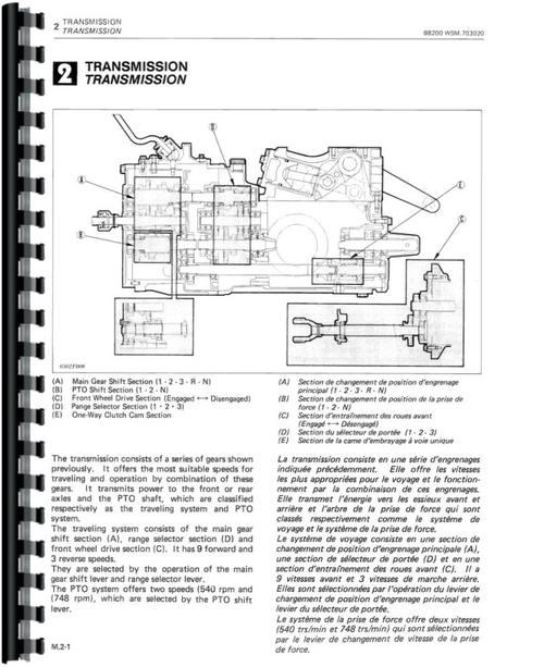 Service Manual for Kubota B8200 Tractor Sample Page From Manual