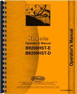 Operators Manual for Kubota B9200HST-E Tractor