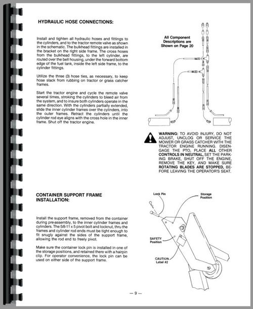 Operators Manual for Kubota GC60F Grass Catcher Front Mounted Mower Sample Page From Manual