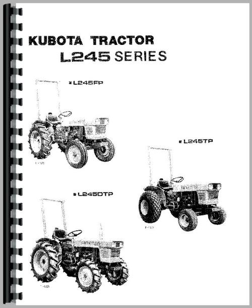 Operators Manual for Kubota L245DT Tractor Sample Page From Manual