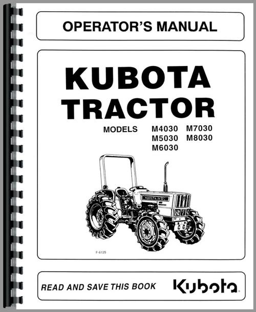 Operators Manual for Kubota M5030 Tractor Sample Page From Manual