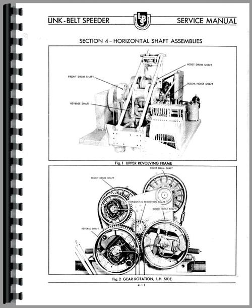 Operators Manual for Link Belt Speeder LS-51 Drag Link or Crane Sample Page From Manual