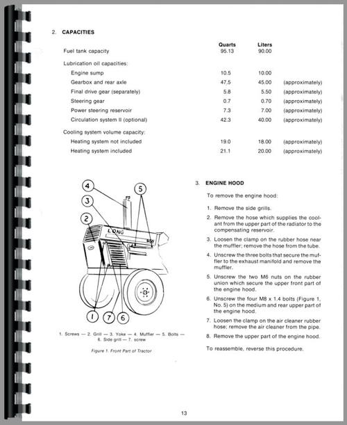 Service Manual for Long 1100 Tractor Sample Page From Manual
